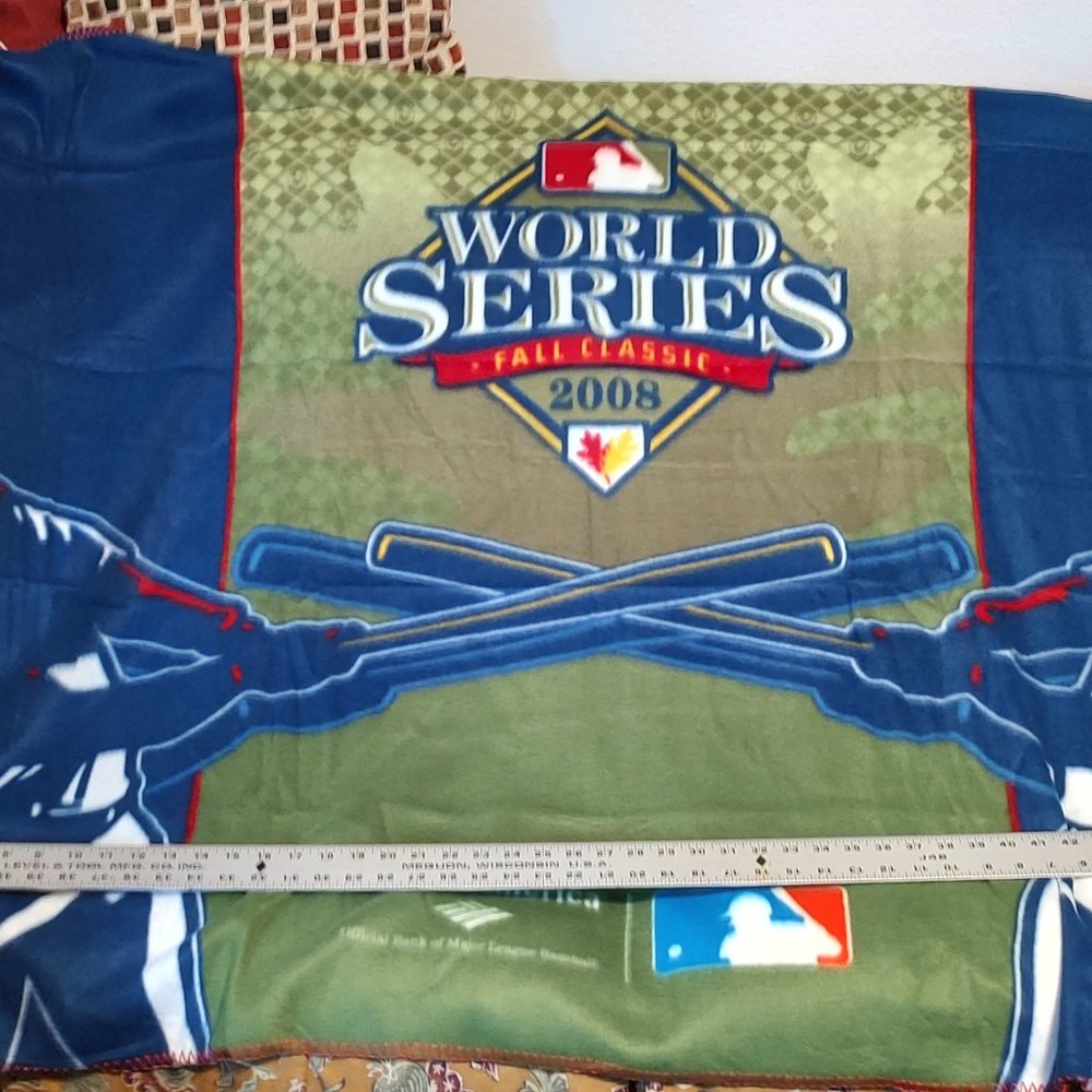 2008 World Series Bank of America Blanket Philadelpha Phillies Tampa Bay Rays